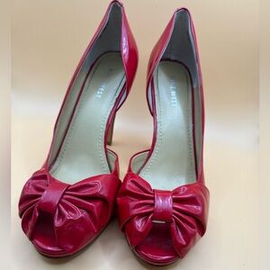 Bright Red Patent Leather Nine West Stilettos